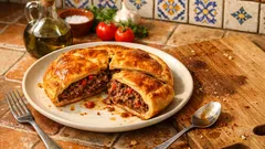 Tarta de carne picada al horno: el truco para un relleno jugoso y una base crujiente