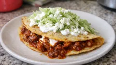 Quesadillas de chicharrón prensado: el relleno espeso que no humedece la tortilla
