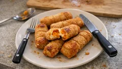 Tequeños de batata y queso: crujientes por fuera y con queso fundente