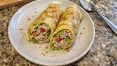Crepes salados rellenos de atún: finos, cremosos y perfectos para cenar