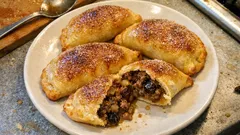 Empanadas de carne dulce al horno: cebolla caramelizada y pasas, paso a paso