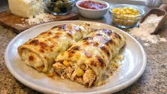 Crepes de pollo gratinados al horno: cena casera diferente y muy fácil de preparar