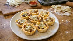 Canastitas de cebolla caramelizada y queso: crujientes y listas en 10 minutos