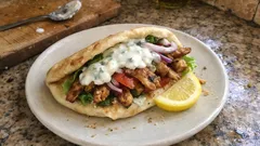 Gyros de pollo casero con tzatziki: fácil, jugoso y listo en poco tiempo
