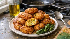 Buñuelos salados de verduras y maíz: crujientes por fuera, tiernos por dentro