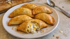 Empanadas de choclo con salsa blanca: cremosas y al horno, sin que se resequen