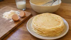 Panqueques para canelones: masa tipo crepe fina y flexible, sin grumos