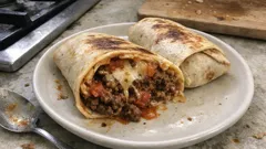 Burritos de ternera y queso: relleno jugoso y espeso para que la tortilla no se humedezca