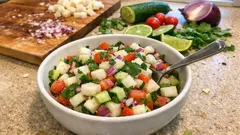 Ceviche de jícama vegano: crujiente, cítrico y listo en 10 minutos