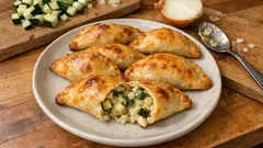 Empanadillas de calabacín al horno: jugosas por dentro y doradas por fuera