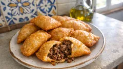 Empanadas de carne fritas: crujientes por fuera y jugosas por dentro, paso a paso