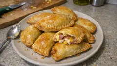 Empanadillas al horno de jamón, queso y maíz: crujientes y listas en menos de 30 minutos