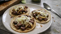 Tacos de entraña con queso: jugosos, rápidos y perfectos para compartir