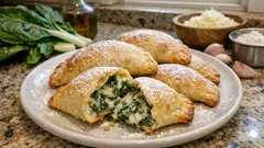 Empanadas de vigilia con acelga: hojaldradas, doradas y con un toque de azúcar glas