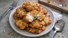 Torrejas de coliflor sin harina: doradas por fuera y suaves por dentro