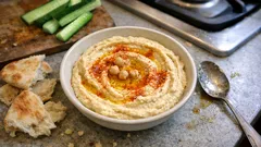 Hummus de garbanzos tradicional: el truco del agua fría para que quede cremoso