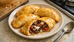Empanadas al horno de vacío y provolone: doradas por fuera, jugosas por dentro