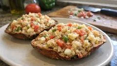 Buey de mar relleno con vinagreta: un entrante navideño ligero y muy resultón