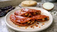 Tacos de canasta veganos: jugosos, con adobo de guajillo y relleno cremoso de patata