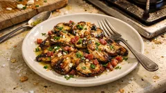 Setas a la plancha con jamón: el truco para que queden doradas y jugosas en 10 minutos