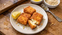 Saganaki de feta crujiente: listo en minutos y con un toque de limón al final