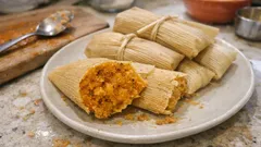 Tamales dulces de calabaza al vapor: especiados y tiernos, perfectos para compartir