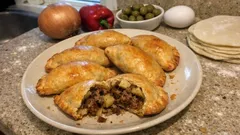 Empanadas de carne con patata al horno: jugosas y fáciles con obleas listas