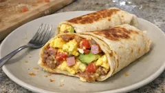 Burritos de huevo a la mexicana: listos en poco tiempo y dorados en la plancha