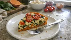 Quiche sin harina con base de boniato: cremosa, ligera y fácil de llevar en táper